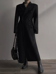 Retro Temperament Waist Controlled Hourglass Woolen Coat