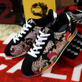 Fashion Graffiti Printed Men Suede Sneakers Red Running ShoesFashion Graffiti Printed Men Suede Sneakers Red Running Shoes