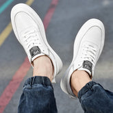 Genuine Solid Leather Men's Skateboard Shoes