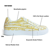 Men's Flat Sneakers Spring Genuine Leather Rubber Boots