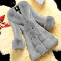 Women's Thick Overcoat Mid-length Autumn Winter Warm Solid Coat - Acapparelstore