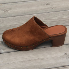 Women's Summer Slippers Fashion Sandals Rivet Style Low-heel Shoes - Acapparelstore