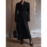 Retro Temperament Waist Controlled Hourglass Woolen Coat