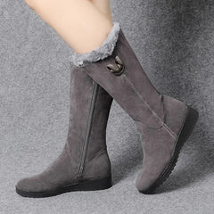 Warm Chelsea High Fur Boots Women Winter ShoesWarm Chelsea High Fur Boots Women Winter Shoes