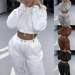 Women Two Piece Casual Hoodies Sport Outfits