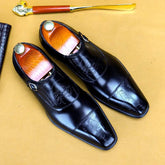 Oxford Shoes Handmade Buckle Men'Monk Strap Men's Oxford Shoes Handmade Buckle Men's Shoes