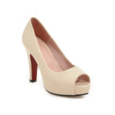 Women's High Heel Shoes Sexy Bride Wedding Party Shoes Peep Toe - Acapparelstore