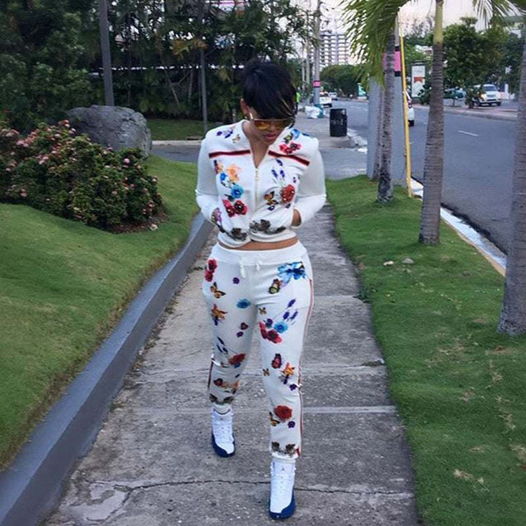Piece Suit Print Butterfly Women&