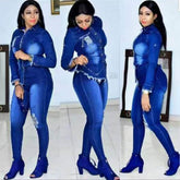 American African Women'Women's Jeans European and American African Women's Jeans Suit