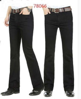 Men's Mid-Rise Jeans Elastic Flare Jeans Fashion Men Flare Jeans - Acapparelstore