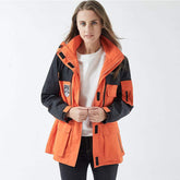 Women's Hooded Windbreaker Detachable Waterproof Overcoat - Acapparelstore
