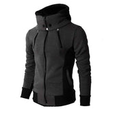 Men's Autumn Winter Coat Casual Fleece Bomber Jacket Scarf Collar - Acapparelstore