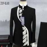 Men's Fashion Casual Boutique Stand Collar Tunic Design Suit - Acapparelstore