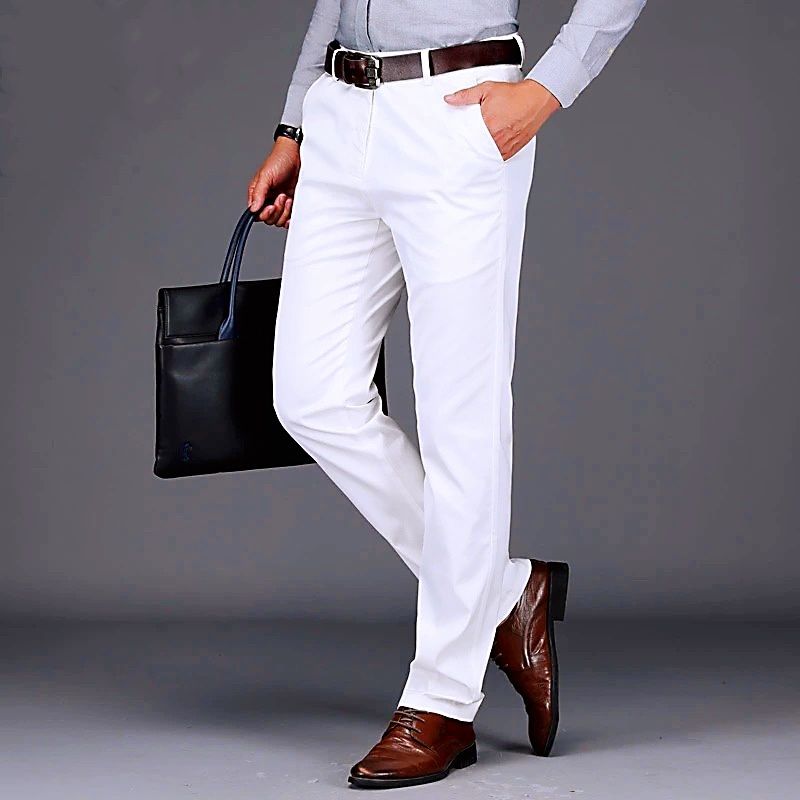 British Style Men High-Quality Casual Dress Pant Men Design Slim Trousers - Acapparelstore