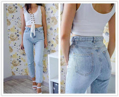 Chic Mom Loose Jean Pants - Acapparelstore