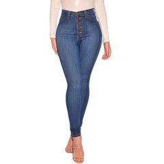 Women's High Waited Skinny Denim Pencil Pants Stretch Slim Plus Size - Acapparelstore