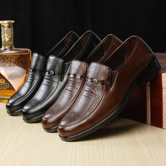 Men's Formal Business Oxford Shoes Office Work Breathable Flat Shoes - Acapparelstore