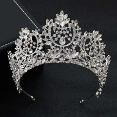 Vintage Luxury Big European Bride Wedding Crown Wedding Hair AccessoriesNew Women's Vintage Luxury Big European Bride Wedding Crown Wedding Ha