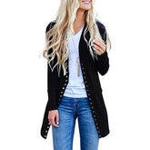 Elegant Women'Elegant Women's Coats-Spring Autumn Button Knitted Cardigan Overcoat