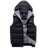 Men's Fashion Hooded Cotton-Padded Vest Thickening Waistcoat - Acapparelstore