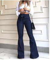 South American Jeans Women High Waisted Micro Elastic Bell-bottom Pants - Acapparelstore