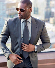 High-Quality Blue One Button Wedding Tuxedos Suits Business Wedding Suits - Acapparelstore