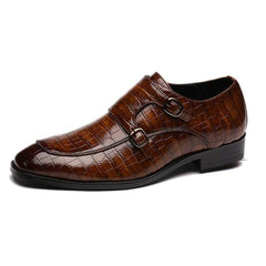 Men's High-Quality Square Toe Formal Dress Leather Shoes Italian Loafers Brogue Shoe - Acapparelstore