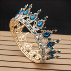 Crystal Vintage Royal Queen King Tiaras Crowns Men/Women - Acapparelstore