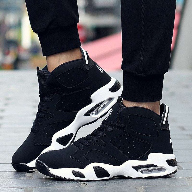 Autumn Summer Men Basketball Shoes Comfort High Top Cushion Sports Shoes - Acapparelstore