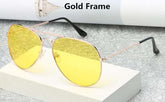 Night Vision Glasses for Driving Fashion Aviation Yellow Sunglasses - Acapparelstore