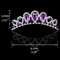 Princess Crown Birthday Gift Wedding Silver Crystal Floral Bridal Head Crown - Acapparelstore