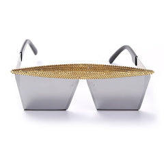 Vintage Square Sunglasses Women Men Luxury Flat Top Metal Steampunk Sunglasses - Acapparelstore