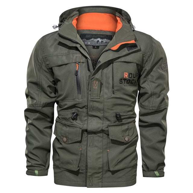 Windproof Hiking Jackets Outdoor Jacket Multi PocketsMen&