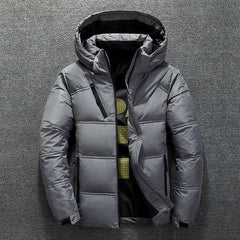 Men's Autumn Winter Jackets Stand Collar Puffer Thick Hat Coats - Acapparelstore