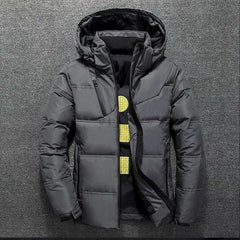 Men's Autumn Winter Jackets Stand Collar Puffer Thick Hat Coats - Acapparelstore