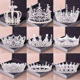 Fashion Silver Color Tiaras Crowns Crystal Queen Princess Diadem Bridal Crown - Acapparelstore