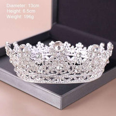 Fashion Silver Color Tiaras Crowns Crystal Queen Princess Diadem Bridal Crown - Acapparelstore