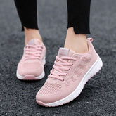 Breathable Walking Shoes Flats Casual Lace-Women's Breathable Walking Shoes Flats Casual Lace-Up Mesh Light Sneak