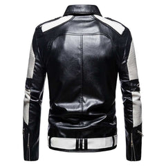 High-Quality Men's Black Leather Jackets New Slim Fit PU Leather Coats - Acapparelstore