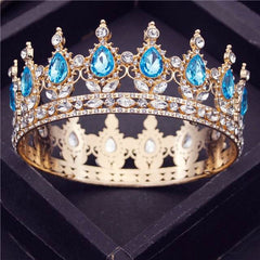 Crystal Vintage Royal Queen King Tiaras Crowns Men/Women - Acapparelstore