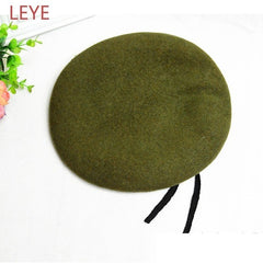 Men's Wool Beret Octagonal Hat Artist Hat Felt Painter military Cap - Acapparelstore