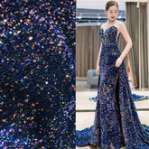 Vintage Evening Dresses Long Robe de Soiree Sexy High Split Backless Dress - Acapparelstore