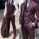 Men's Classy Wedding Tuxedos Suits Slim Fit Bridegroom Business Suits - Acapparelstore