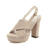 Women's Summer Shoes Thick High Heels Ladies Party shoes - Acapparelstore