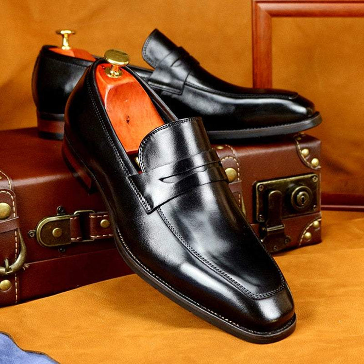 Italian Shoes Wingtip Genuine Leather Oxford Shoes Pointed ShoesMen&