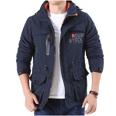 Men's Bomber Winter Jackets Casual Hiking Windbreaker Hooded Coats - Acapparelstore