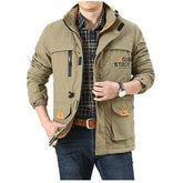 Men's Bomber Winter Jackets Casual Hiking Windbreaker Hooded Coats - Acapparelstore