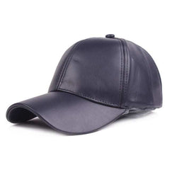 Winter PU Leather Cap Women Men Hat Black White Red Baseball Caps - Acapparelstore