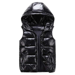 Bright Color Thick Warm Waterproof vestWomen's Winter Hooded Vests New Bright Color Thick Warm Waterproof ves