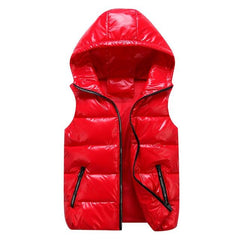 Bright Color Thick Warm Waterproof vestWomen's Winter Hooded Vests New Bright Color Thick Warm Waterproof ves